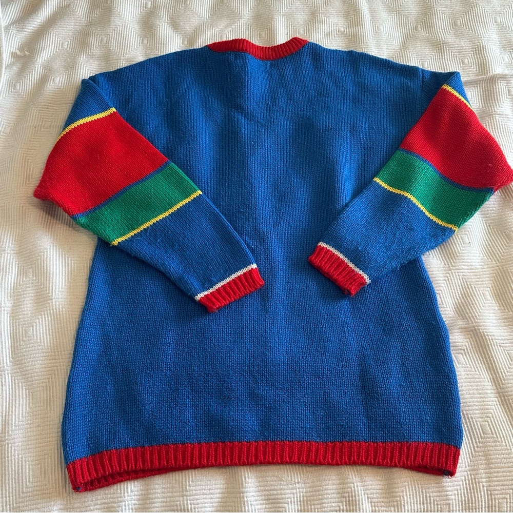 Vintage Christie Brooks Colorful Holiday Sweater with Festive Design - Picture 6 of 6